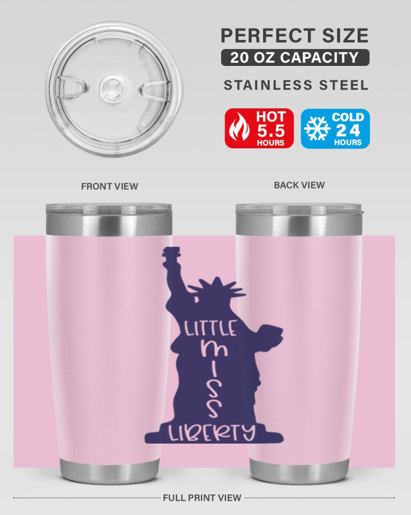 Little Miss Liberty Style 163#- Fourt Of July- Tumbler