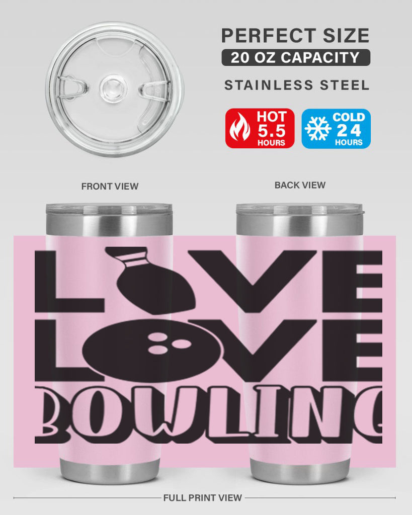 Live Love Bowling 833#- bowlig- Tumbler