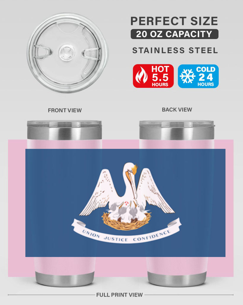 Louisiana 34#- Us Flags- Tumbler