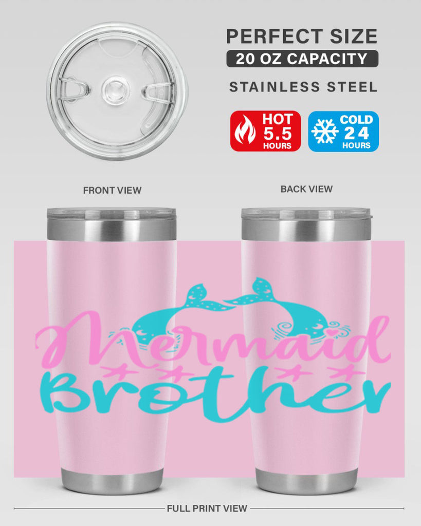 Mermaid Brother 354#- mermaid- Tumbler