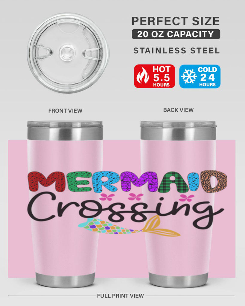 Mermaid Crossing 399#- mermaid- Tumbler