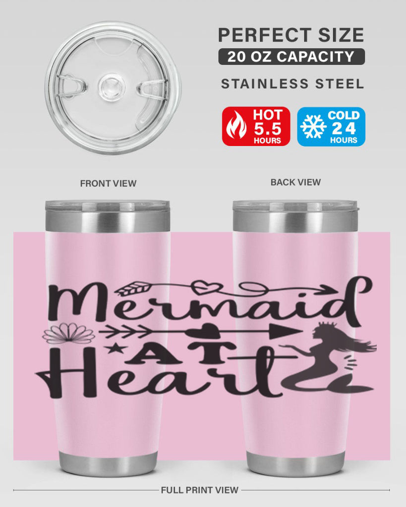 Mermaid at Heart design 397#- mermaid- Tumbler