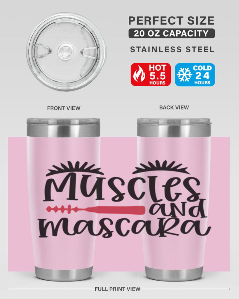 Muscles and mascara design Style 221#- make up- Tumbler