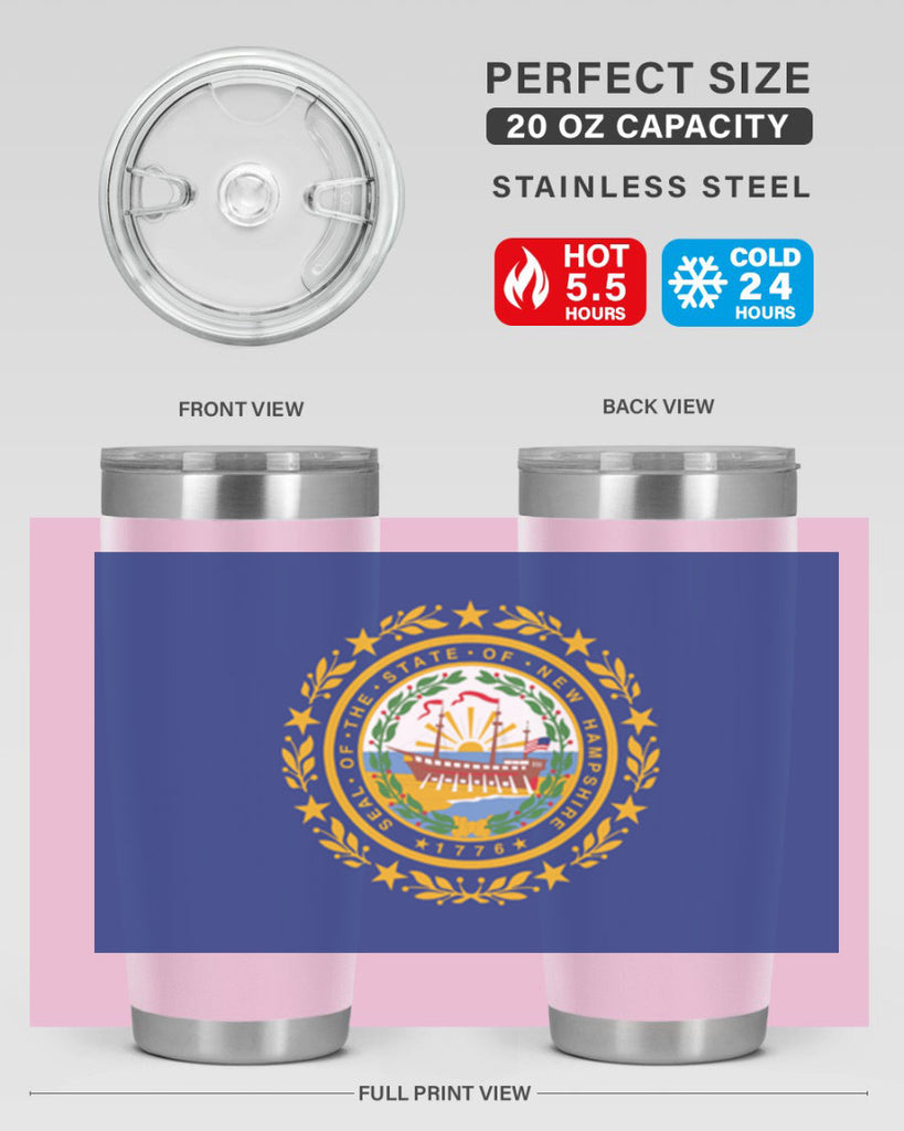 New Hampshire 23#- Us Flags- Tumbler