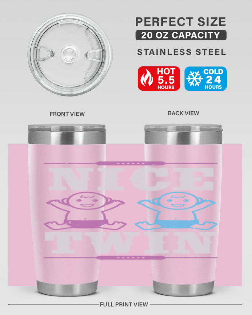 Nice Twin Style 26#- baby shower- tumbler