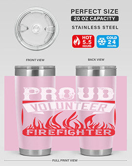 Proud Volunteer Firefighter Style 35#- volunteer- Tumbler