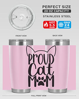 Pround Cat Mom Style 103#- cat- Tumbler