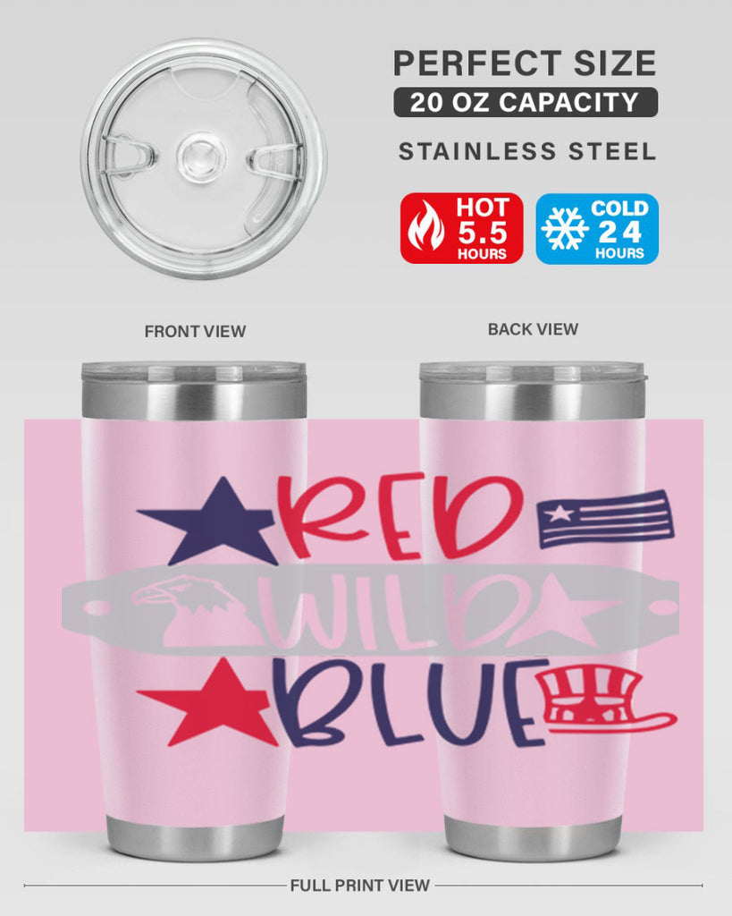 Red Wild Blue Style 171#- Fourt Of July- Tumbler