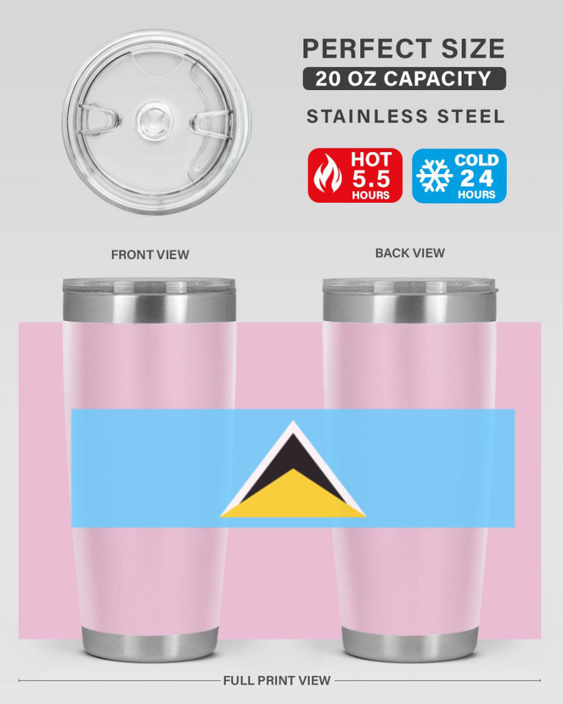 Saint Lucia 51#- world flags- Tumbler