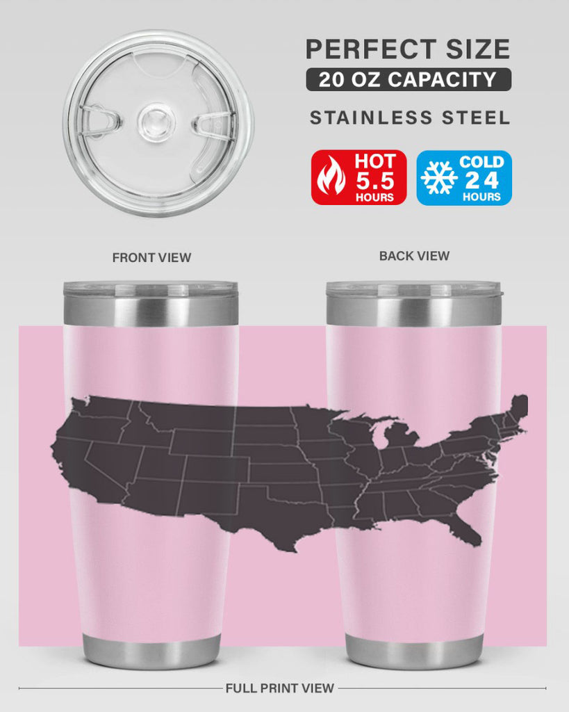 Separate Color Map Style 71#- Fourt Of July- Tumbler