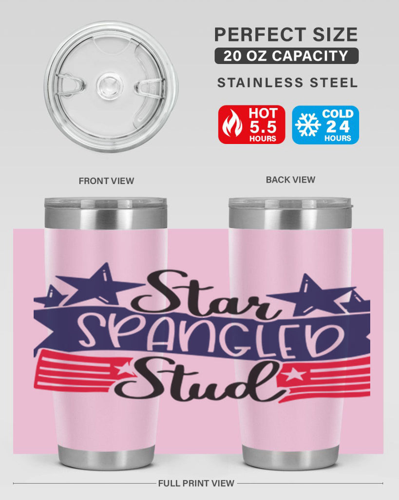 Star Spangled Stud Style 173#- Fourt Of July- Tumbler