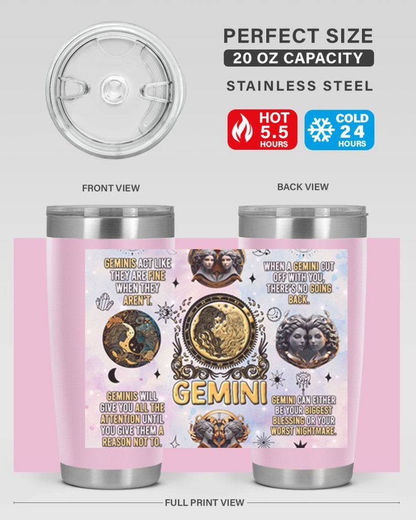 StraightGemini 472#- zodiac- Tumbler