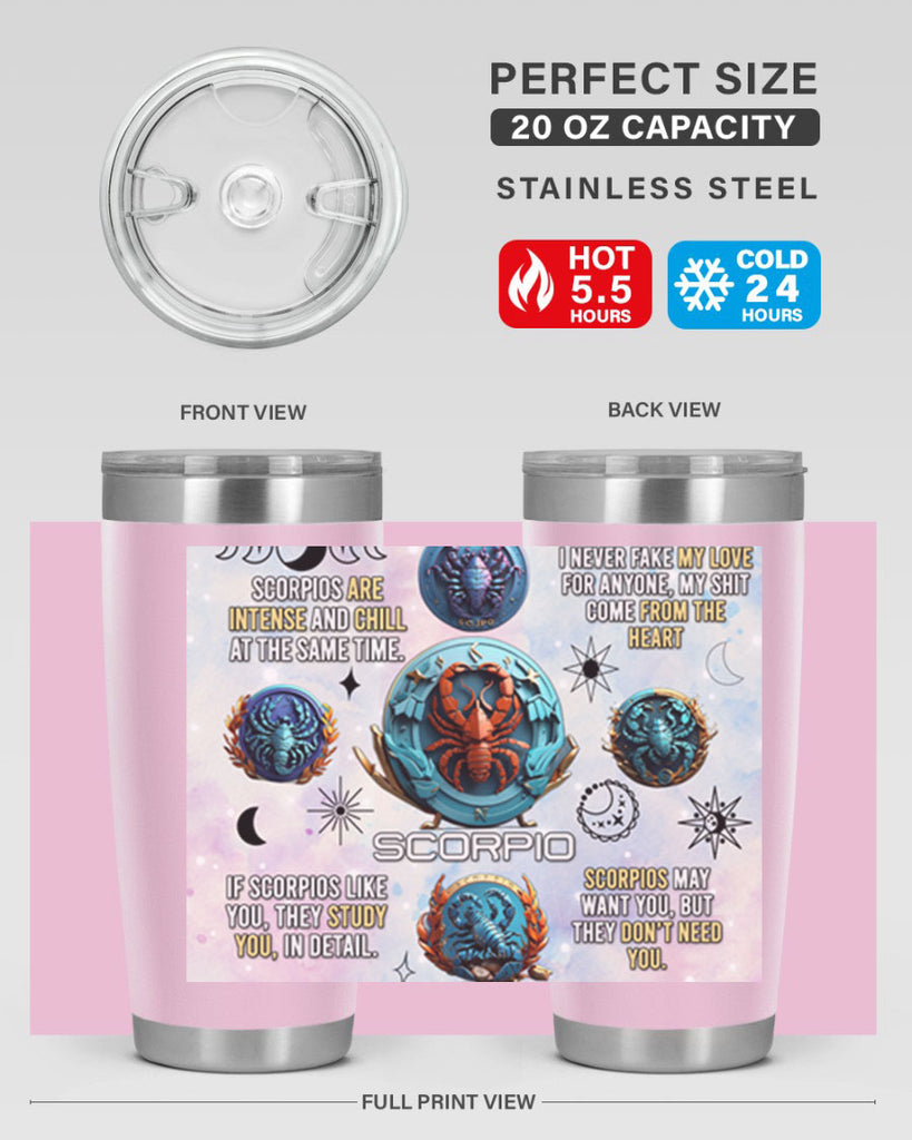 Straightscorpio 477#- zodiac- Tumbler
