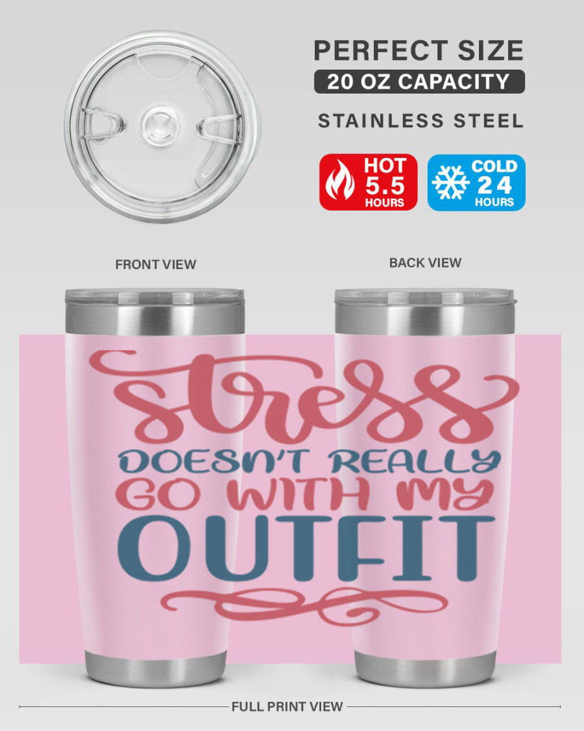 Stress Doesnt Really Go With My Outfit 151#- fashion- Cotton Tank