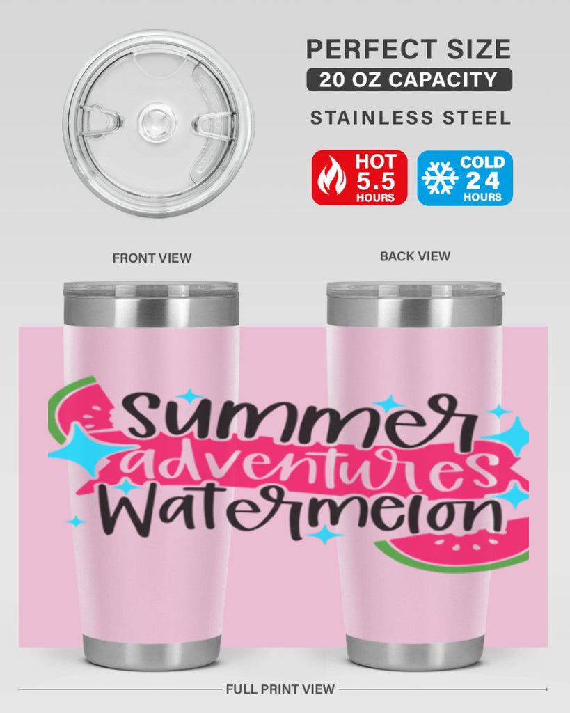 Summer Adventures Watermelon Style 23#- summer- Tumbler