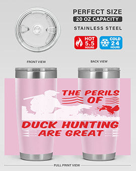 The perils of duck hunting are great Style 14#- duck- Tumbler