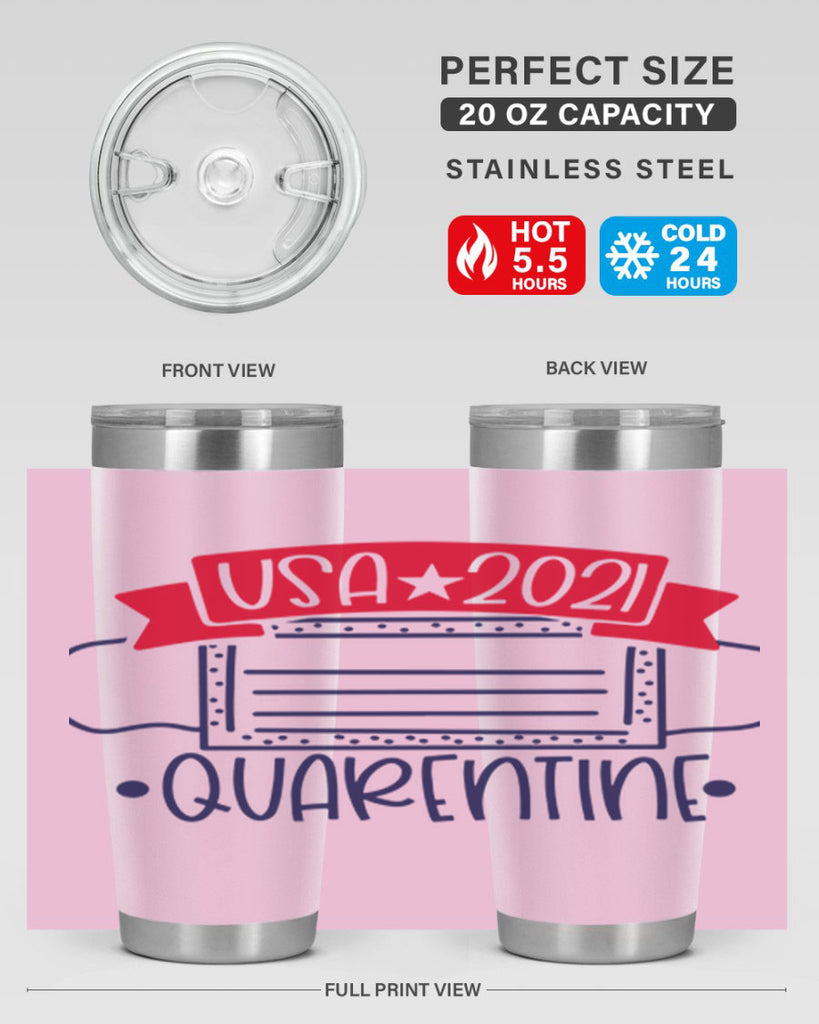 USA Quarentine Style 183#- Fourt Of July- Tumbler