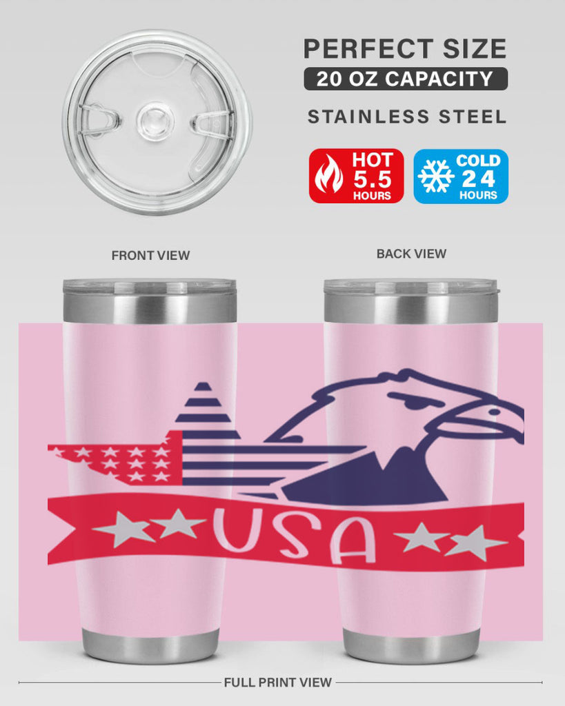 USA Style 182#- Fourt Of July- Tumbler