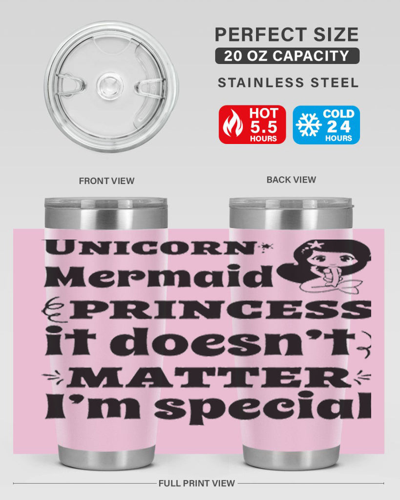 Unicorn Mermaid princess it doesnt 661#- mermaid- Tumbler