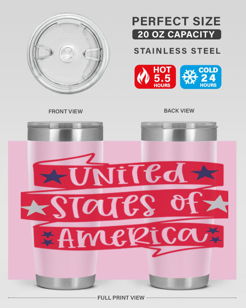 United States Of America Style 177#- Fourt Of July- Tumbler