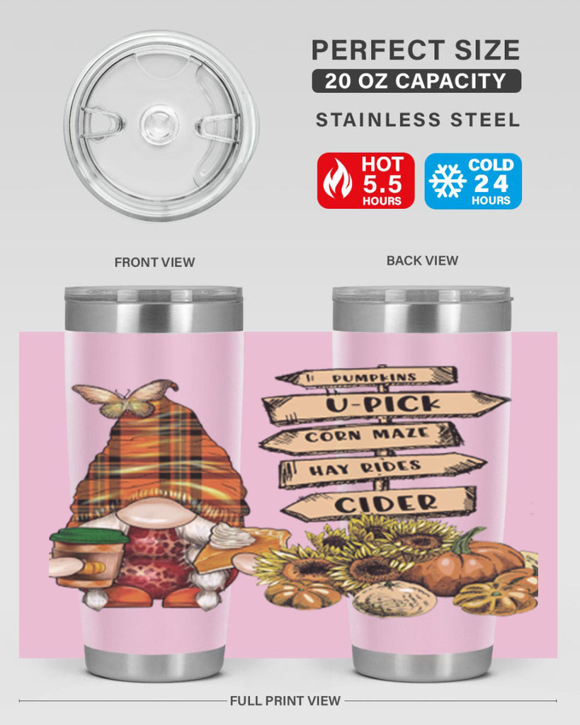 VintageFallGnome 625#- fall- Tumbler