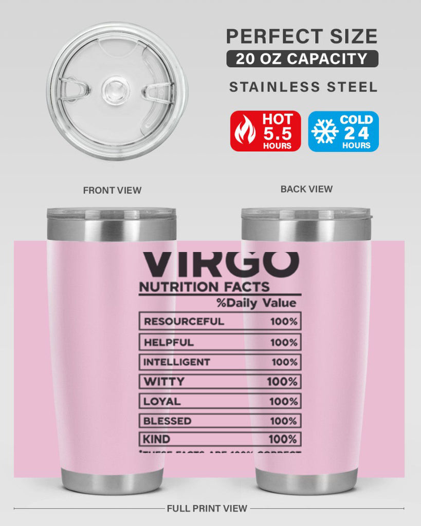 Virgo Nutrition Facts 530#- zodiac- Tumbler