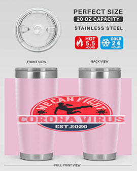 We Can Fight Corona Virus Est Style 11#- corona virus- Tumbler