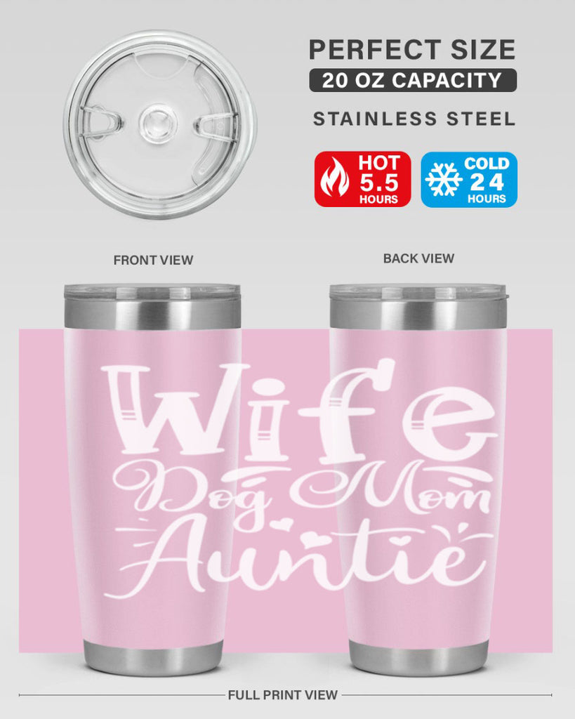 Wife Dog Mom Auntie Style 7#- aunt- Tumbler