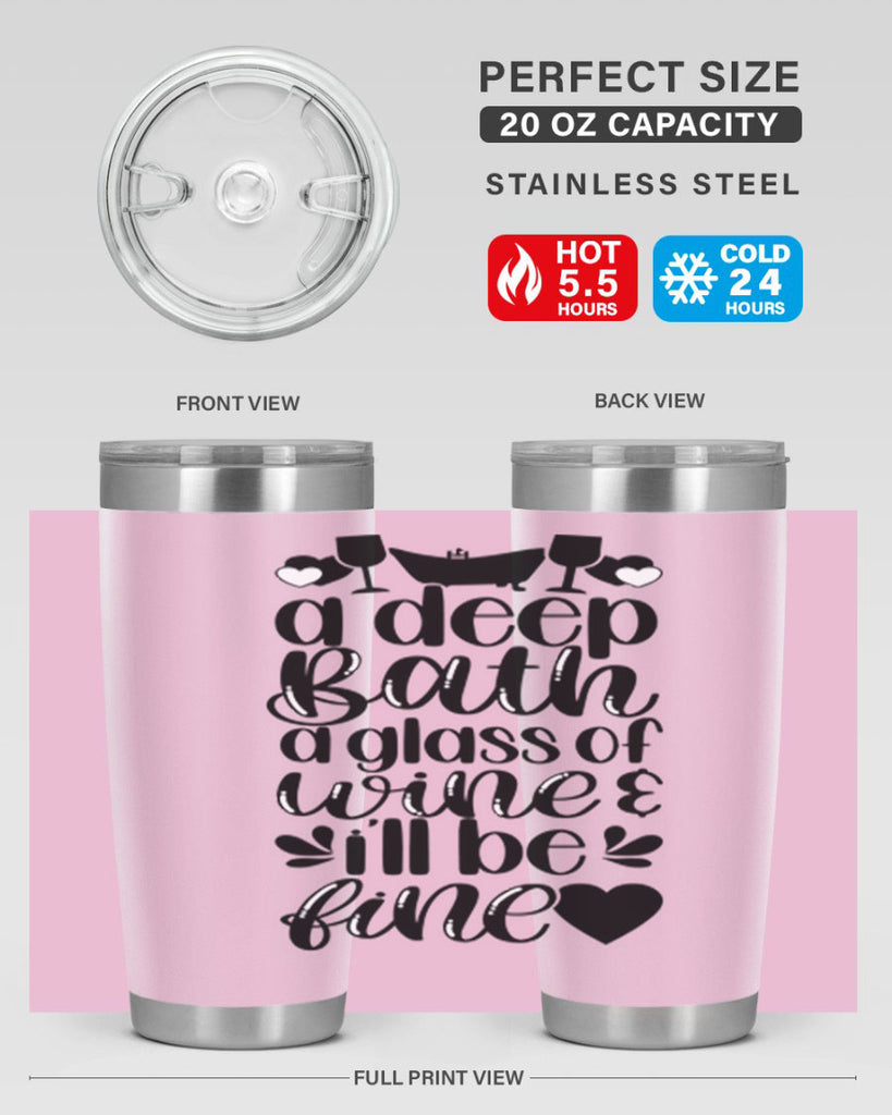 a deep bath a glass 48#- bathroom- Tumbler