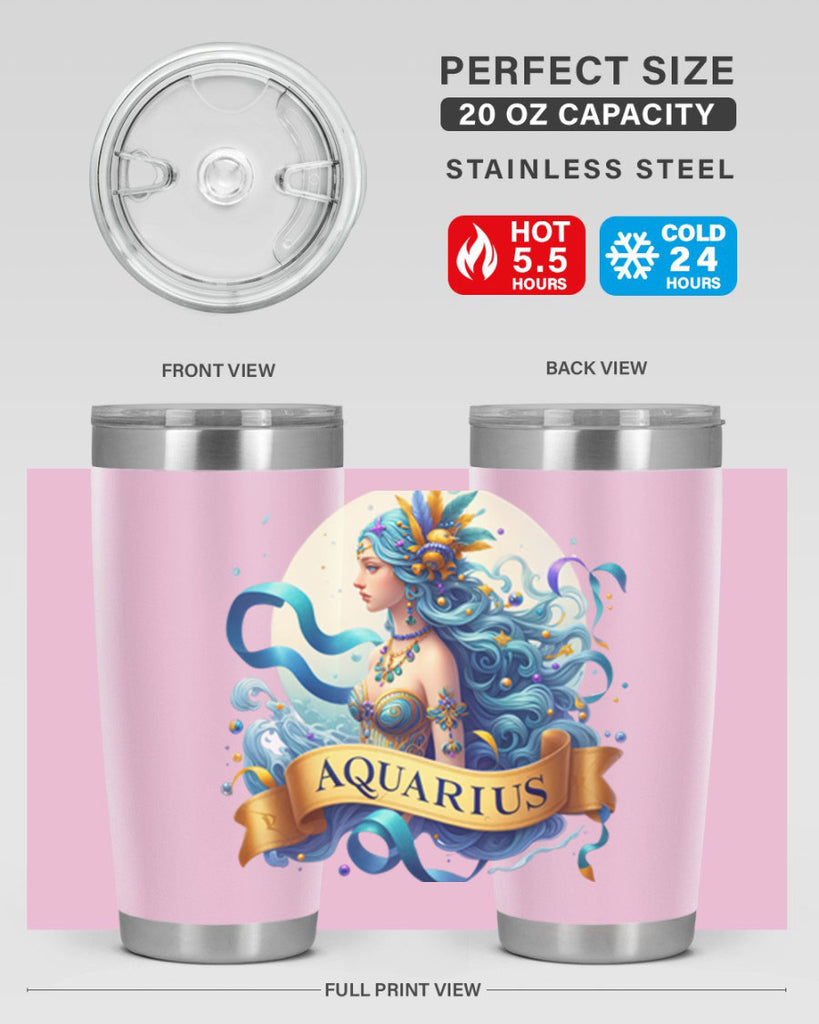 aquarius 84#- zodiac- Tumbler