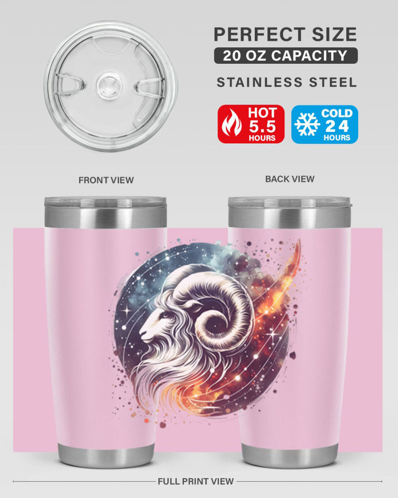 aries 124#- zodiac- Tumbler