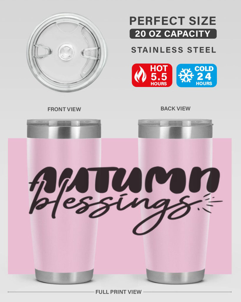 autumn blessings 65#- thanksgiving- Tumbler