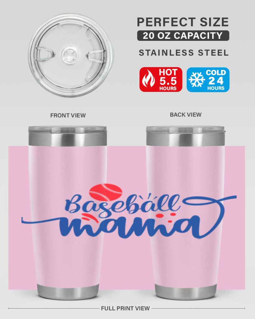 baseball mama 2208#- baseball- Tumbler