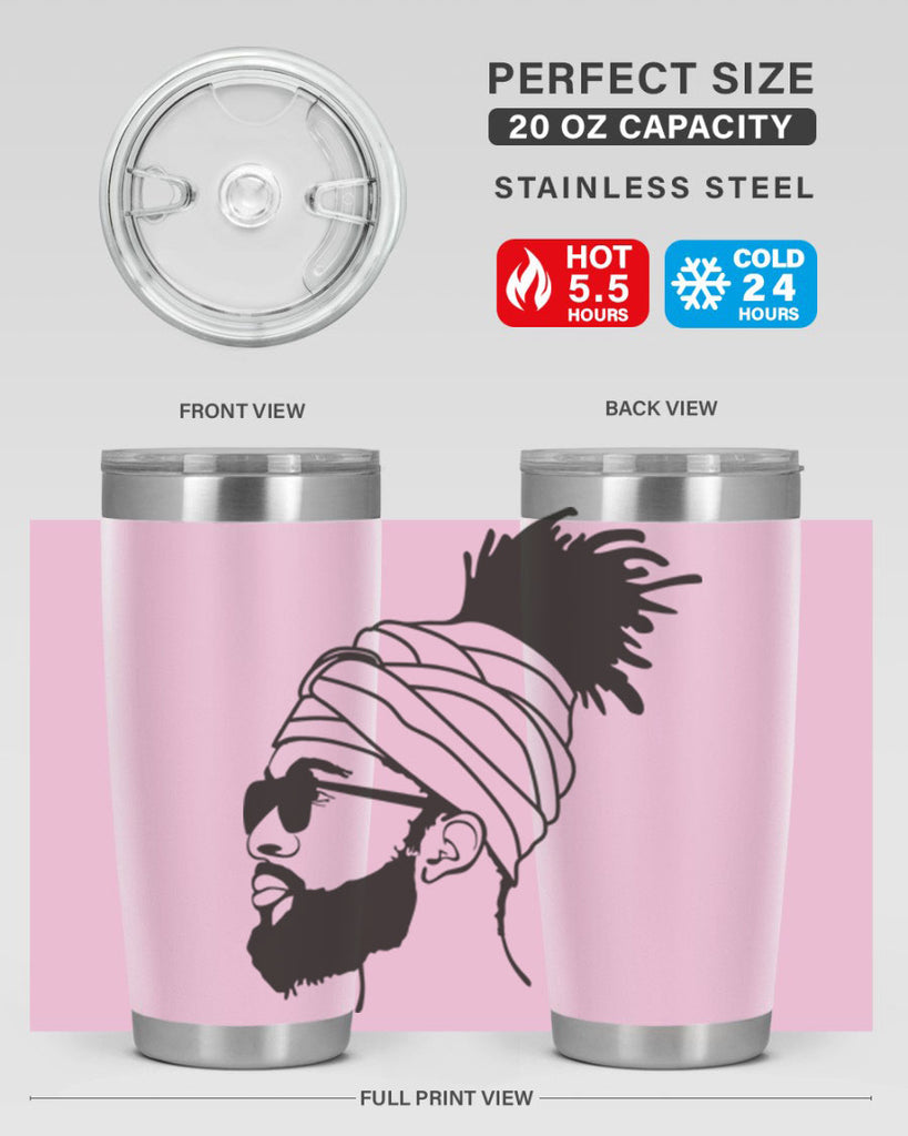 beardman 44#- black men - boys- tumbler