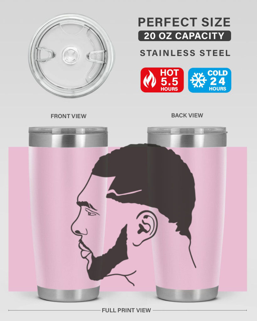 beardman 55#- black men - boys- tumbler