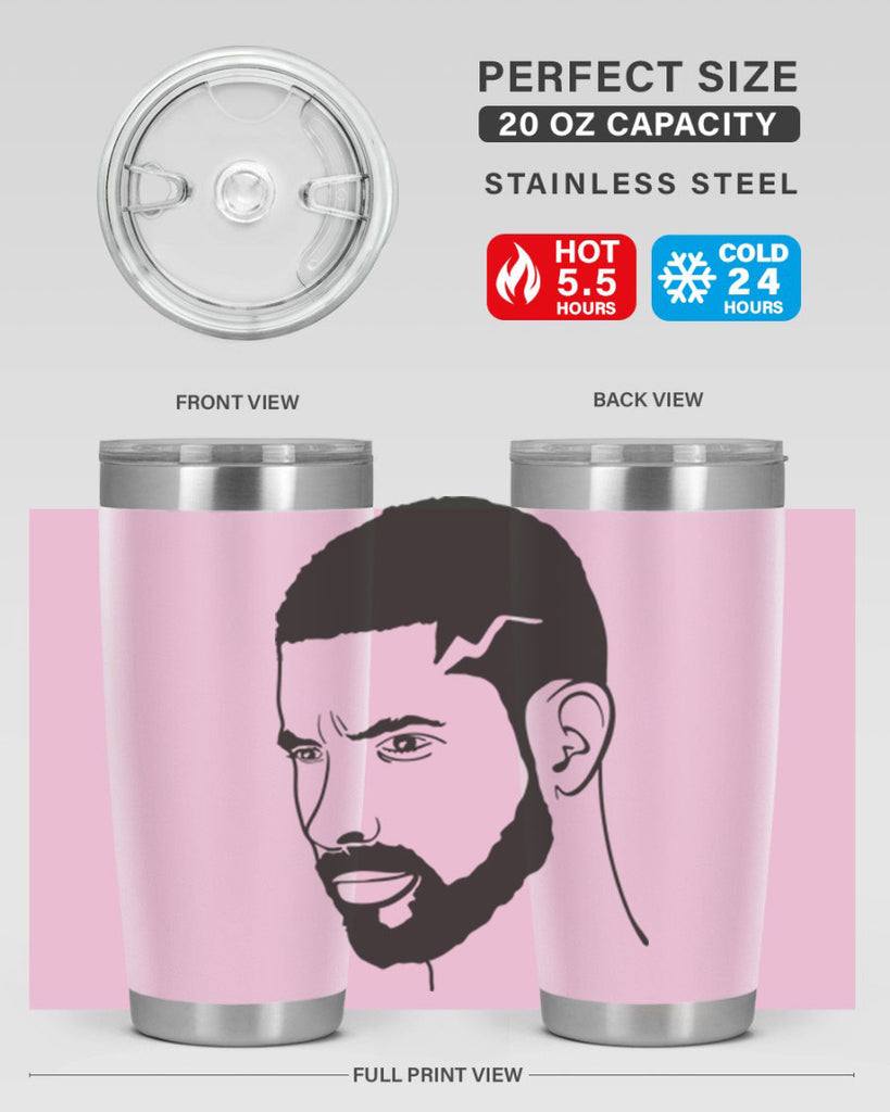 beardman 56#- black men - boys- tumbler