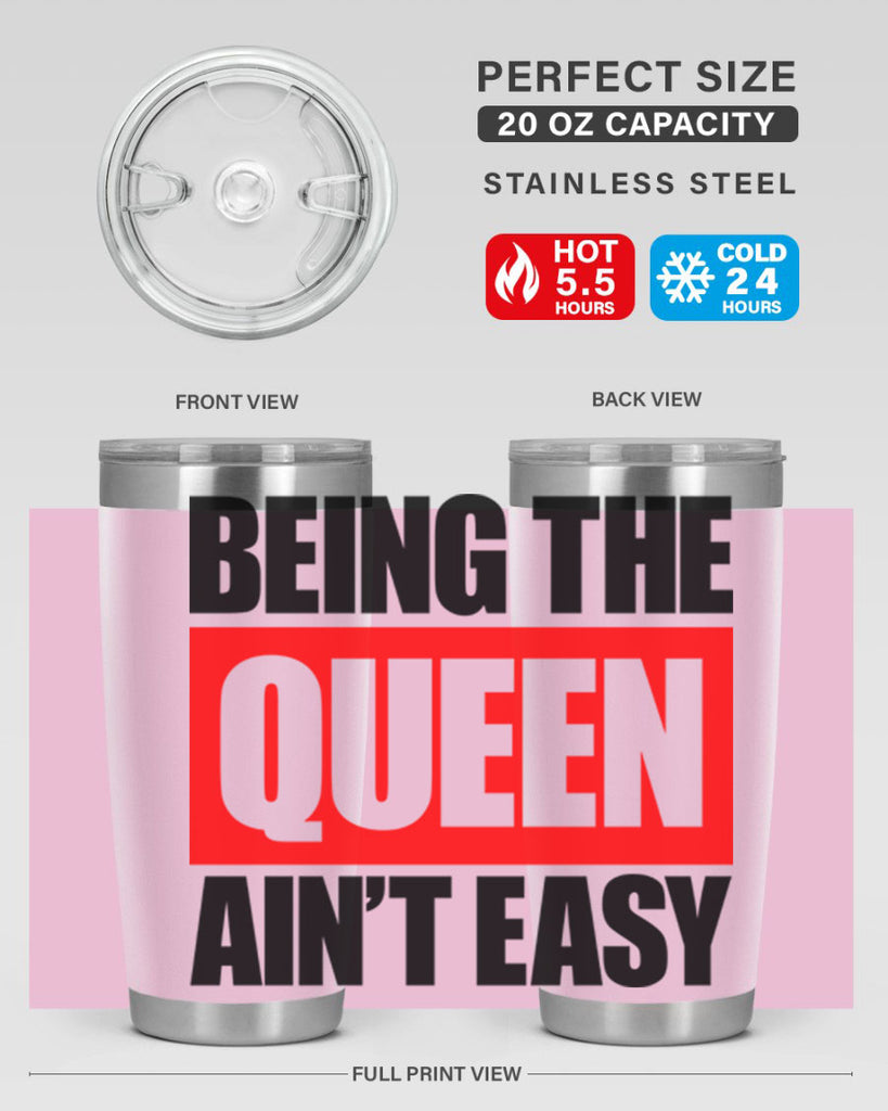 being the queen aint easy 255#- black words phrases- Cotton Tank