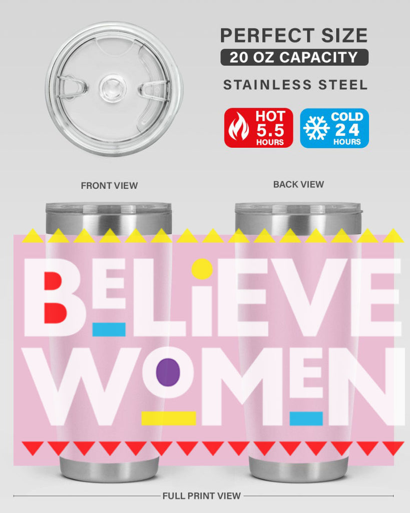 believewomen 254#- black words phrases- Cotton Tank