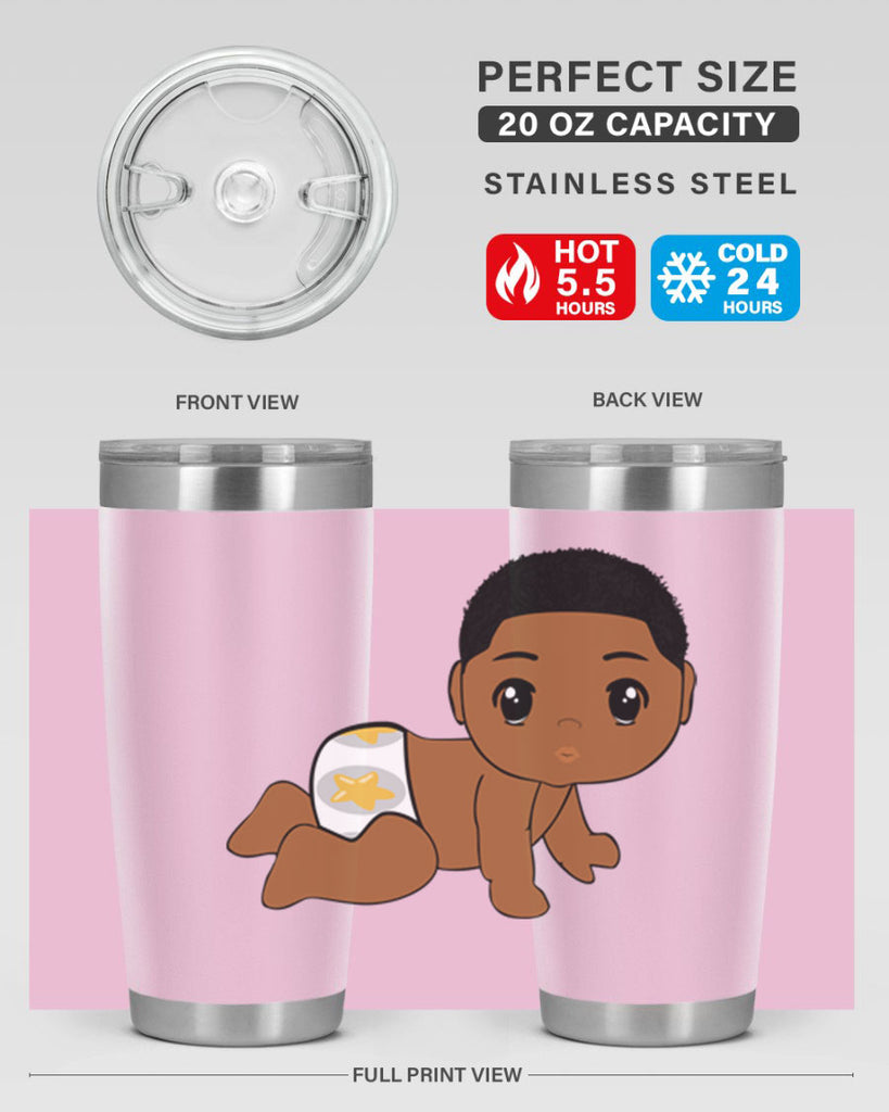 black baby boy 3#- black men - boys- tumbler