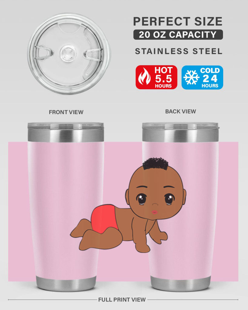 black baby boy 5#- black men - boys- tumbler
