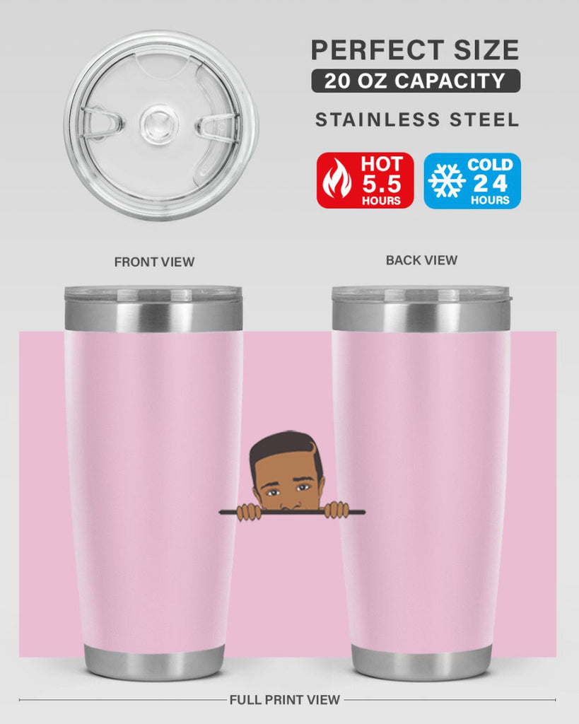 black boy 5#- black men - boys- tumbler