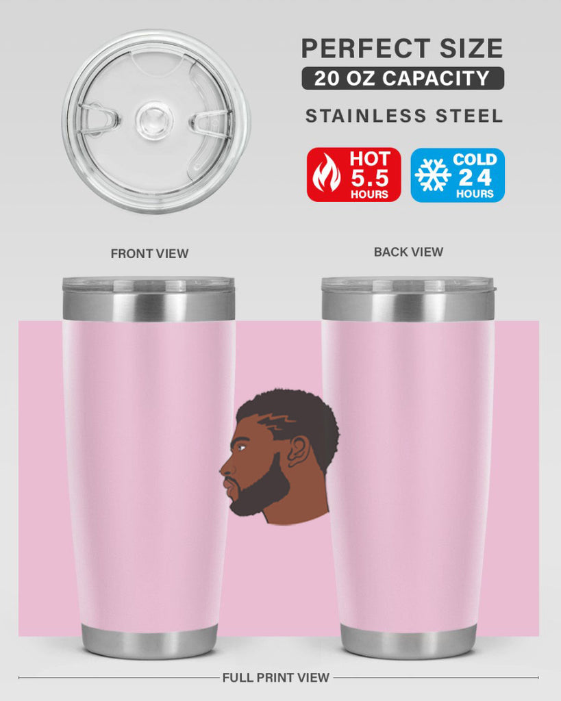 black man 40#- black men - boys- tumbler