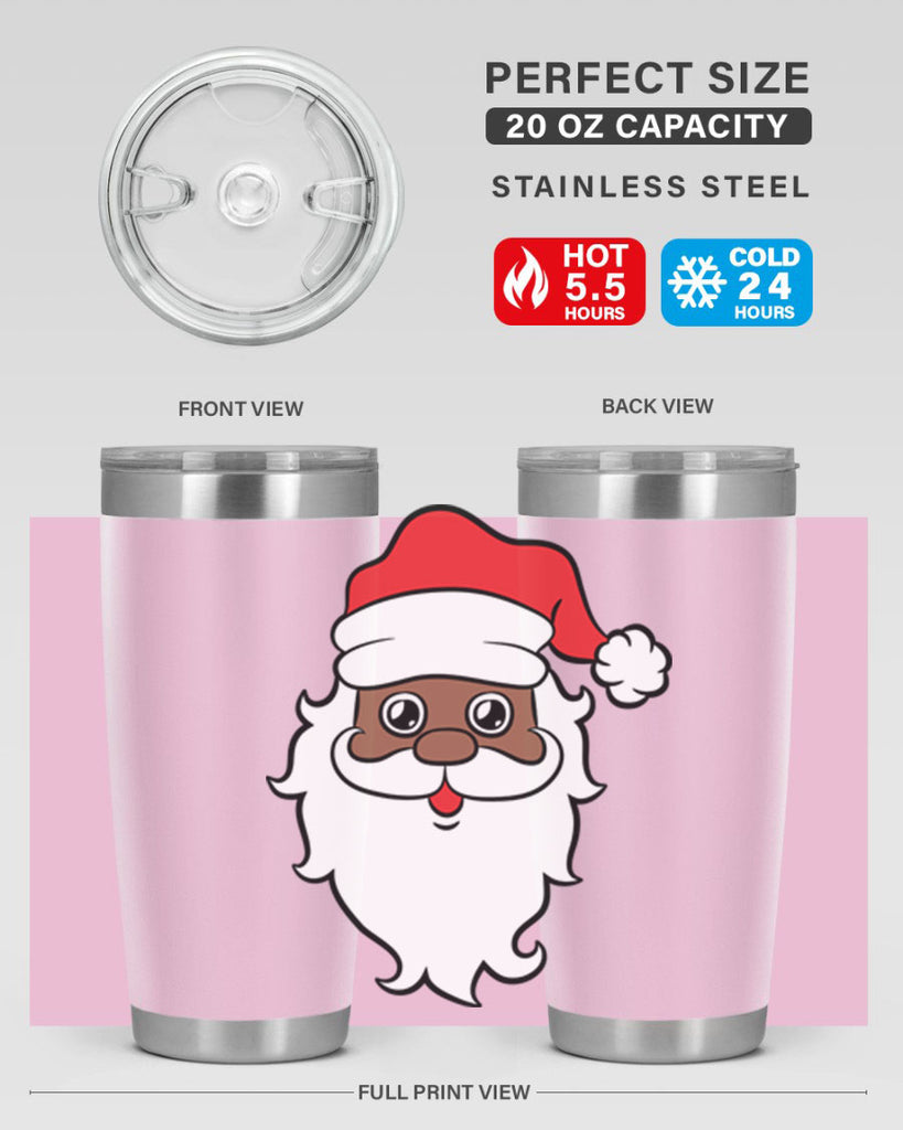 black santa 25#- black men - boys- tumbler