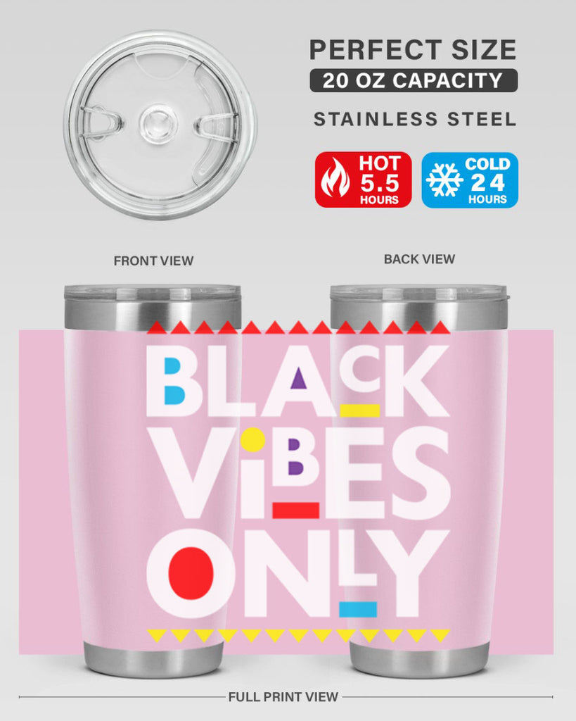 black vibes only 217#- black words phrases- Cotton Tank