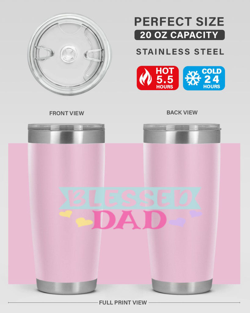 blessed dad 37#- dad- Tumbler