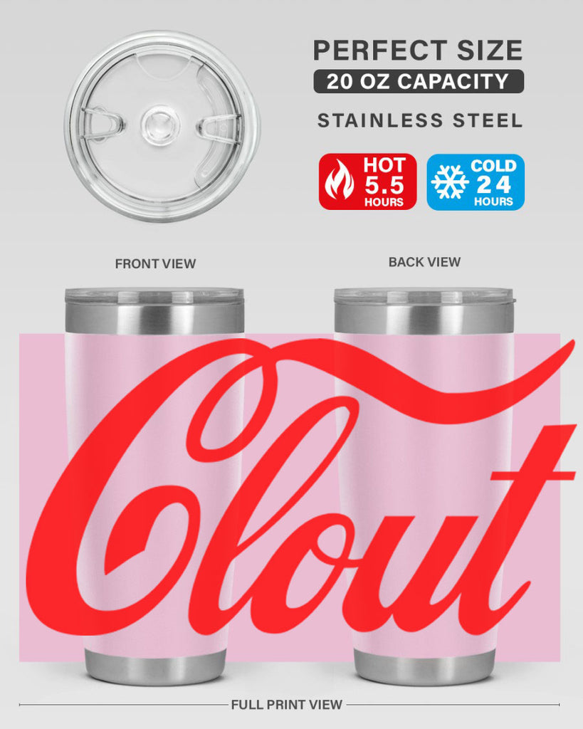 clout 185#- black words phrases- Cotton Tank