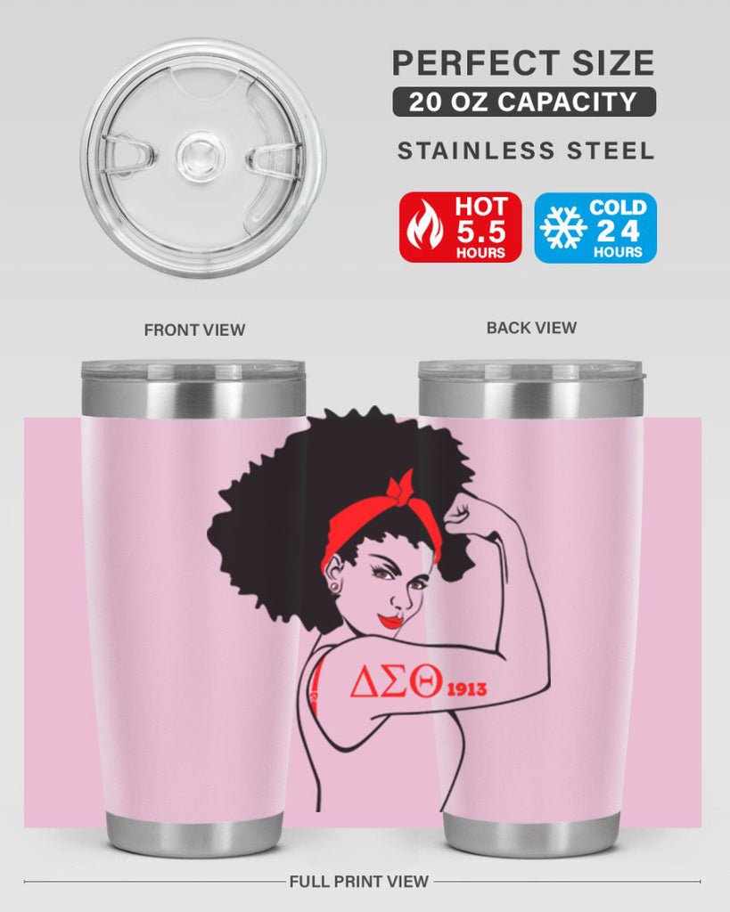 delta sigma theta 6#- black words phrases- Cotton Tank