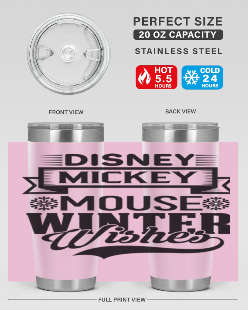 disney mickey mouse winter wishes 93#- winter- Tumbler