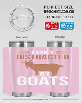 easily distracted by goats Style 5#- goat- Tumbler