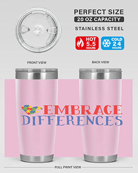 embrace differences Style 13#- autism- Tumbler